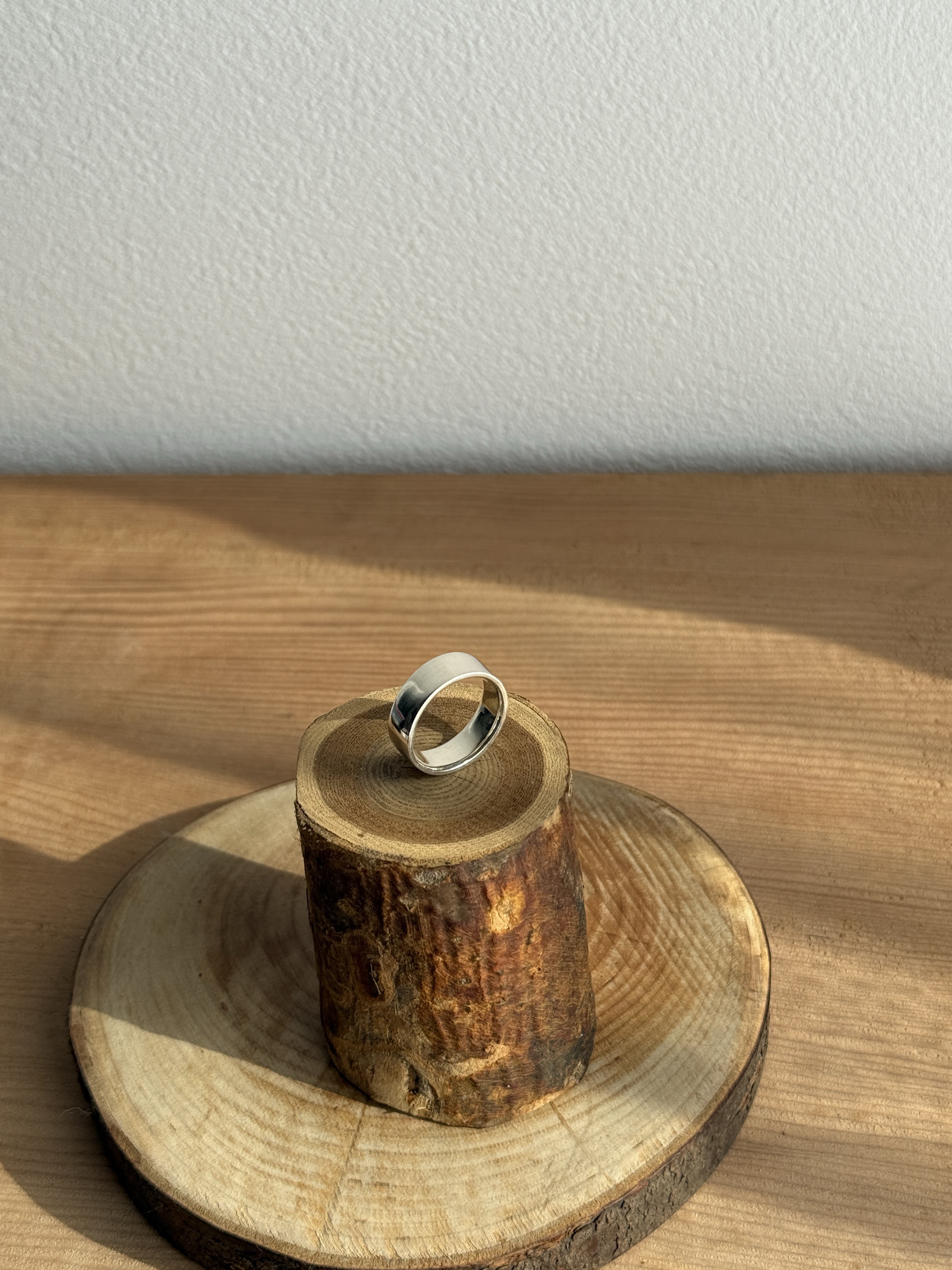 純銀平打シンプルリング