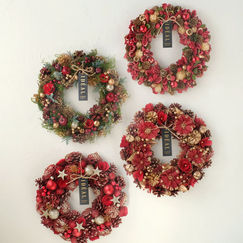 早割 ☆毎年飾れるクリスマスリース☆リボンあり☆クリスマスリース
