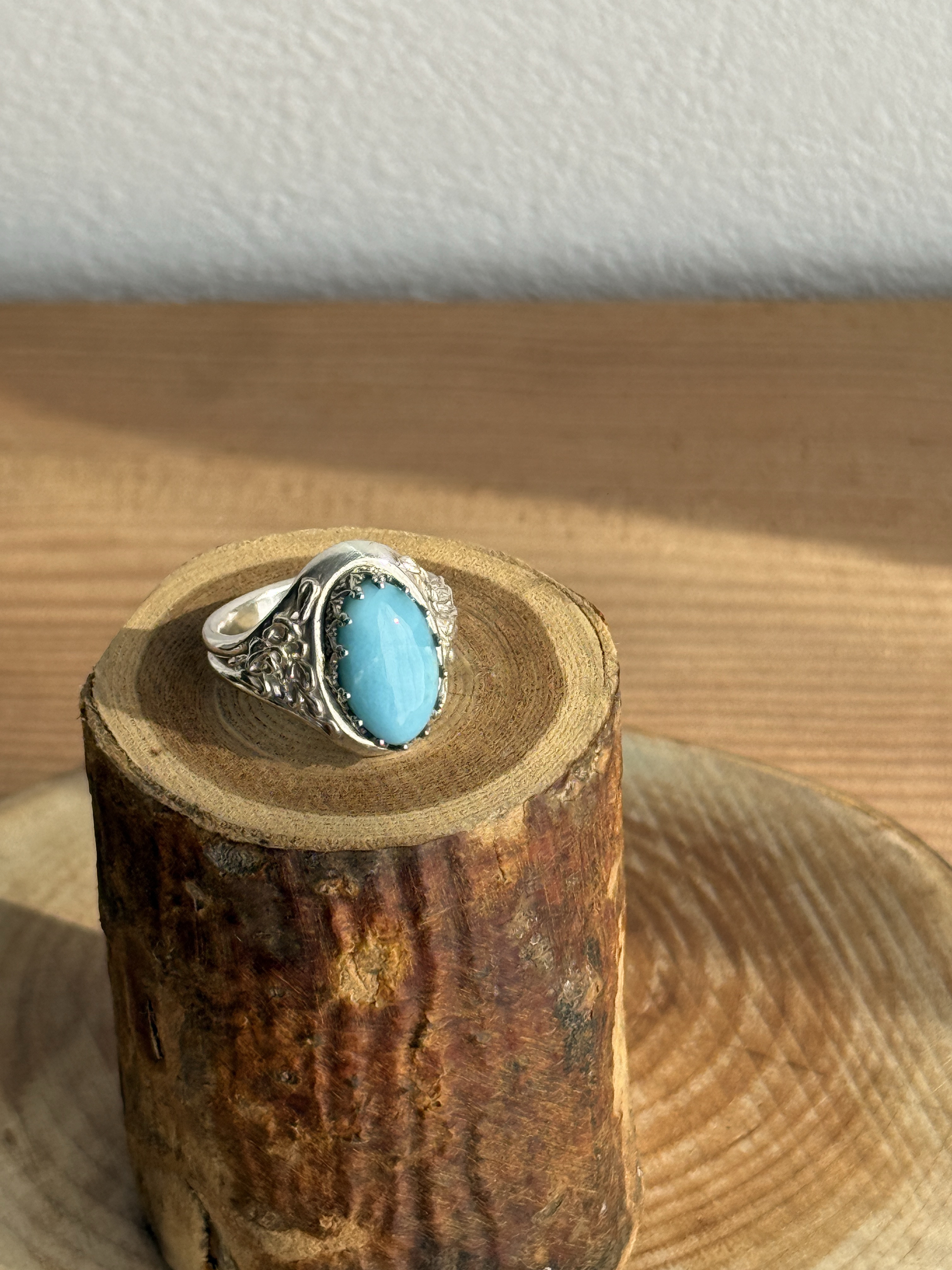 純銀ラリマー（上質）リング