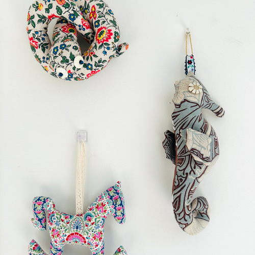 2026年干支 馬⑧人形 置物 飾り インド生地 刺子生地 ラリーキルト使用