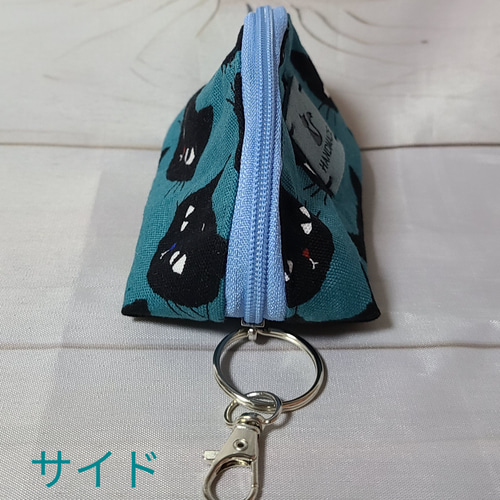 ハンドメイド ナスカンつきミニファスナーポーチ 小物入れ カギ入れ