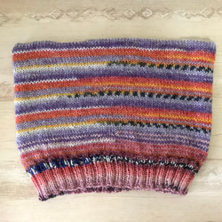 オパール毛糸の猫耳帽子　手編み　#24 3枚目の画像