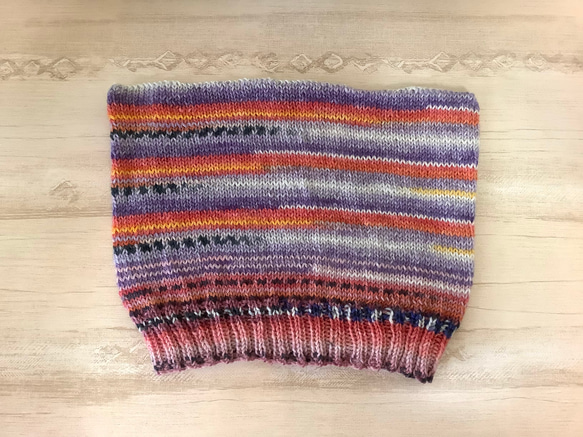 オパール毛糸の猫耳帽子　手編み　#24 4枚目の画像