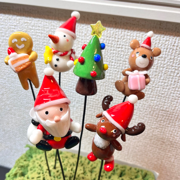 クリスマスピック(樹脂粘土)レジンコーティング 1枚目の画像