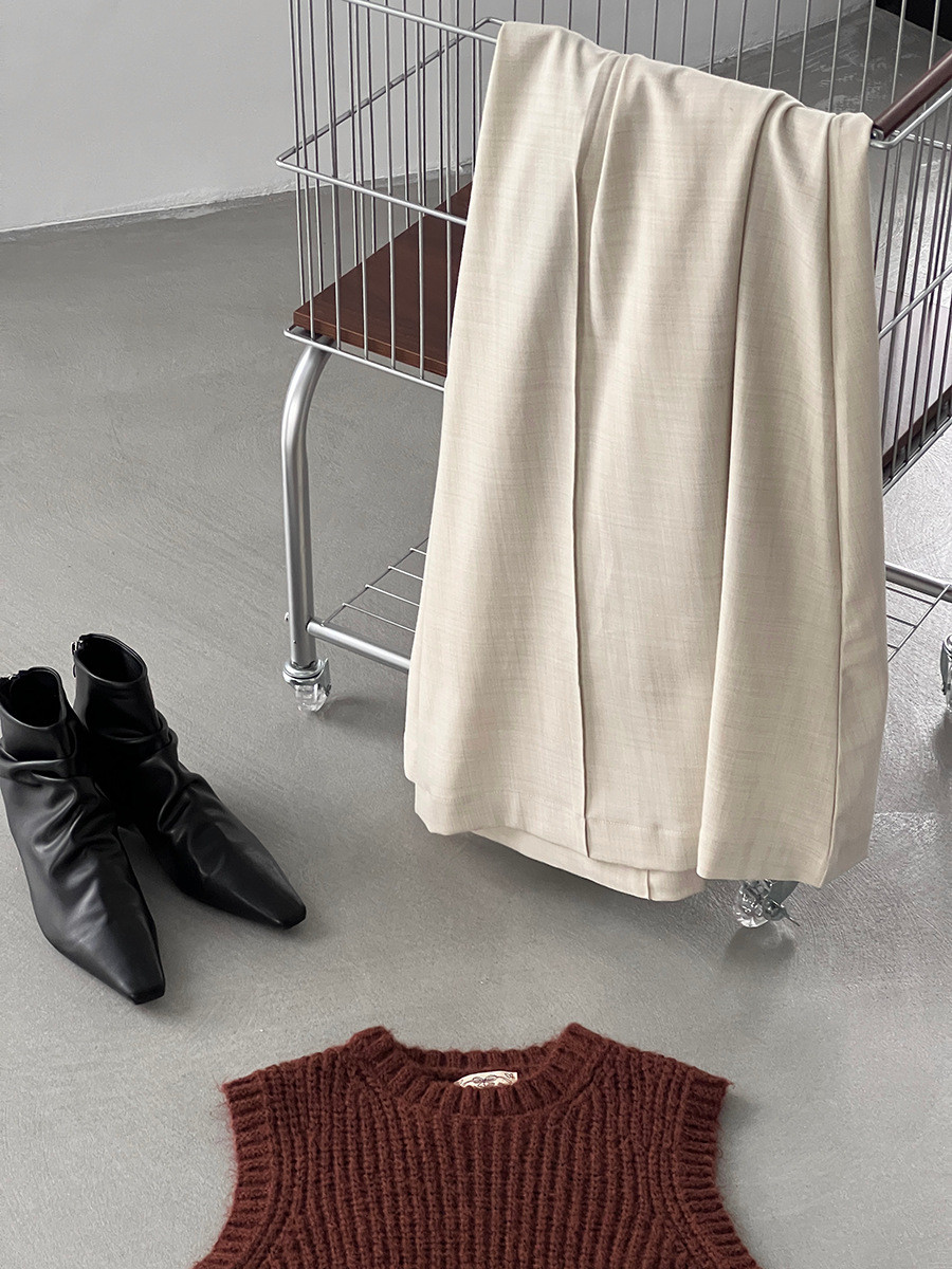 秋新作レディースハイウエスト プリーツ加工 ワイドレギンス【返品・交換可】品質最優先25-441