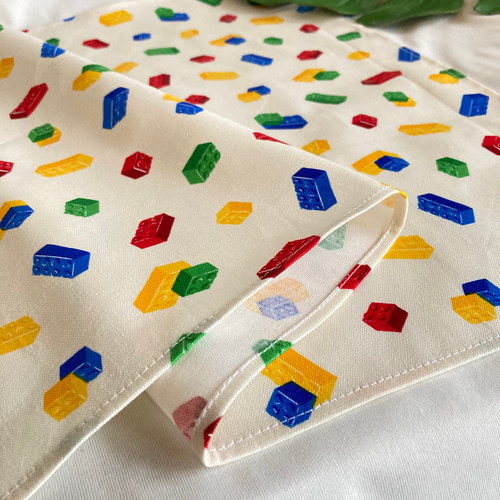 オーダーOK】入園入学ランチョンマット巾着☆レゴ風ブロックおもちゃ