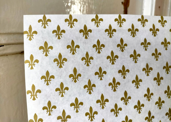 U.S.A. ヴィンテージ包装紙【フルール・ド・リス】DA-WP091 3枚目の画像