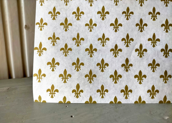 U.S.A. ヴィンテージ包装紙【フルール・ド・リス】DA-WP091 4枚目の画像