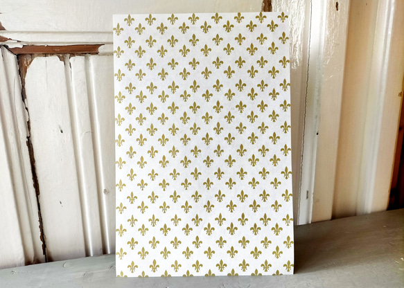 U.S.A. ヴィンテージ包装紙【フルール・ド・リス】DA-WP091 2枚目の画像