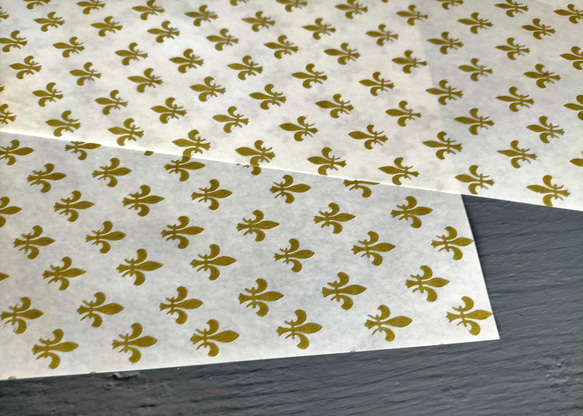 U.S.A. ヴィンテージ包装紙【フルール・ド・リス】DA-WP091 7枚目の画像