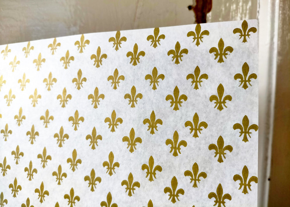 U.S.A. ヴィンテージ包装紙【フルール・ド・リス】DA-WP091 1枚目の画像