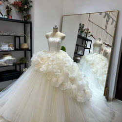 実例写真！ヴィンテージウェディングドレス ハイネック 贅沢な