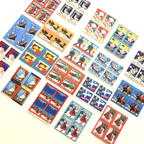 ヴィンテージ アメリカ 複十字シール クリスマスシール アソート 1950