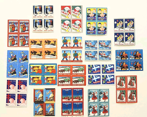 ヴィンテージ アメリカ 複十字シール クリスマスシール アソート 1950