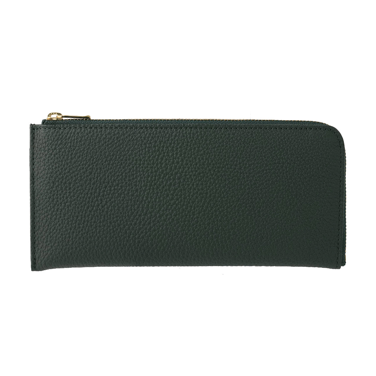 ドイツシュリンク 薄くて軽い L字ファスナー 長財布 グリーン ※ダークグリーン （型番1028）