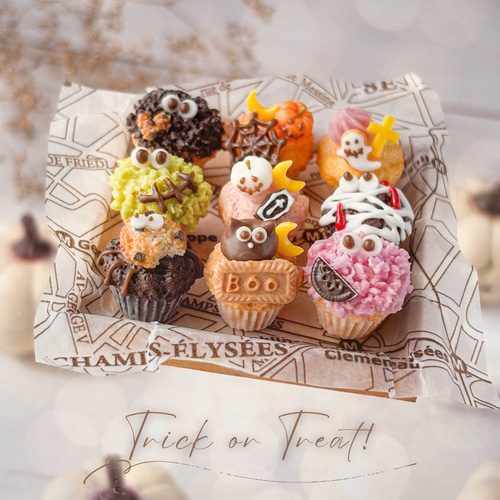 選べる3個セット】 ミニチュア ハロウィン マフィン / 大人可愛い 秋