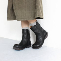 本革ペコスブーツ ミドル丈 ロングブーツ ステッチダウンシリーズ R-アール-RL-08- 当店限定販売 2枚目の画像