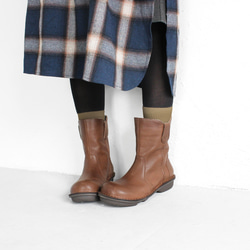 本革ペコスブーツ ミドル丈 ロングブーツ ステッチダウンシリーズ R-アール-RL-08- 当店限定販売 4枚目の画像