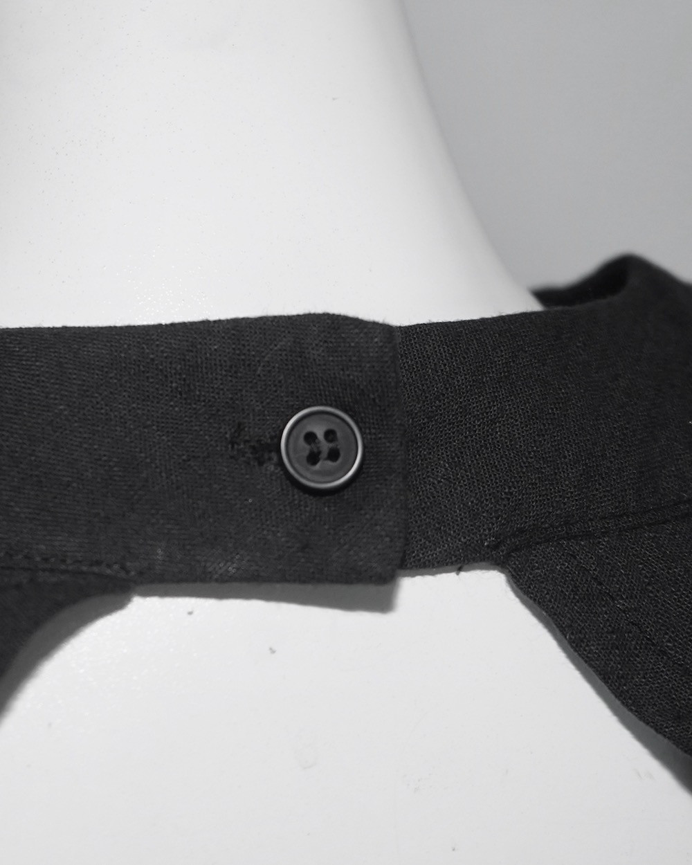 Back Cross Ribbon Puffsleeve Tops（black）