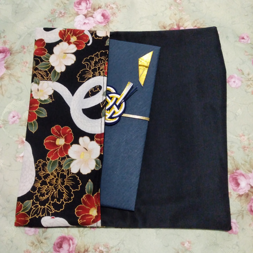 袱紗 ふくさ 和柄花柄模様 白蛇 ご祝儀袋ケース 御朱印帳ケース マルチ