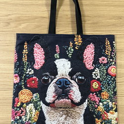 ハンドメイド ミニトートバッグ キャスキッドソン生地 鳥柄 ブルー