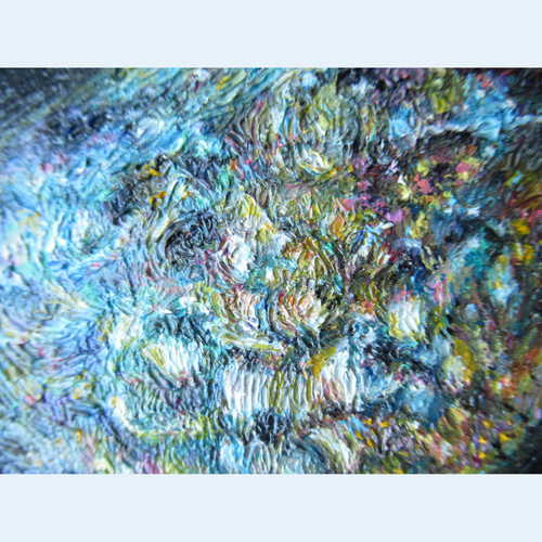 送料無料][匿名配送] 一点もの 水晶 鉱石 宝石 油絵 油彩 絵 絵画 南雲