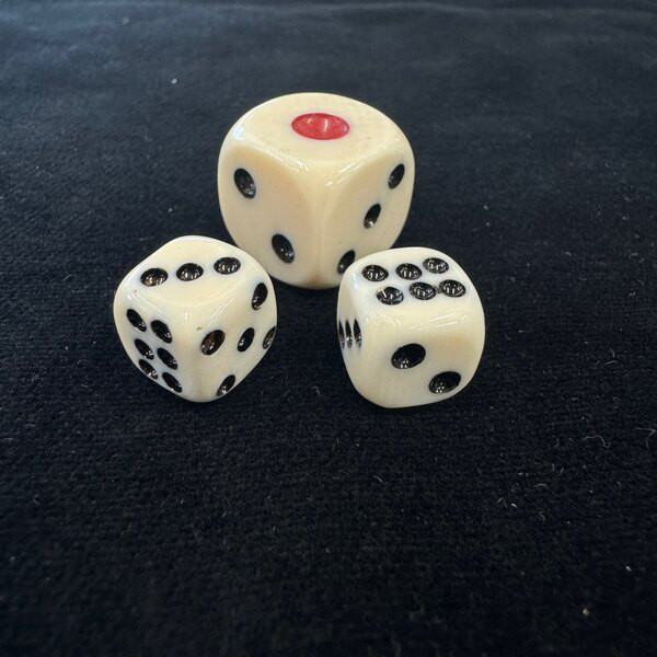 【本象牙】サイコロ 3個セット（No.zs002）
