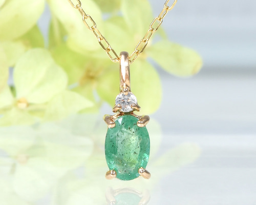 K10 エメラルド ダイヤ ペンダントトップ CL026CIBSN ペンダントトップ