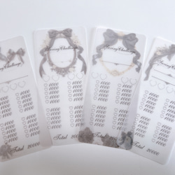savingチャレンジシート　モノトーン　貯金シート Saving シート 積み立て 貯金シート リボン ブラック 上品 可愛い 大人
