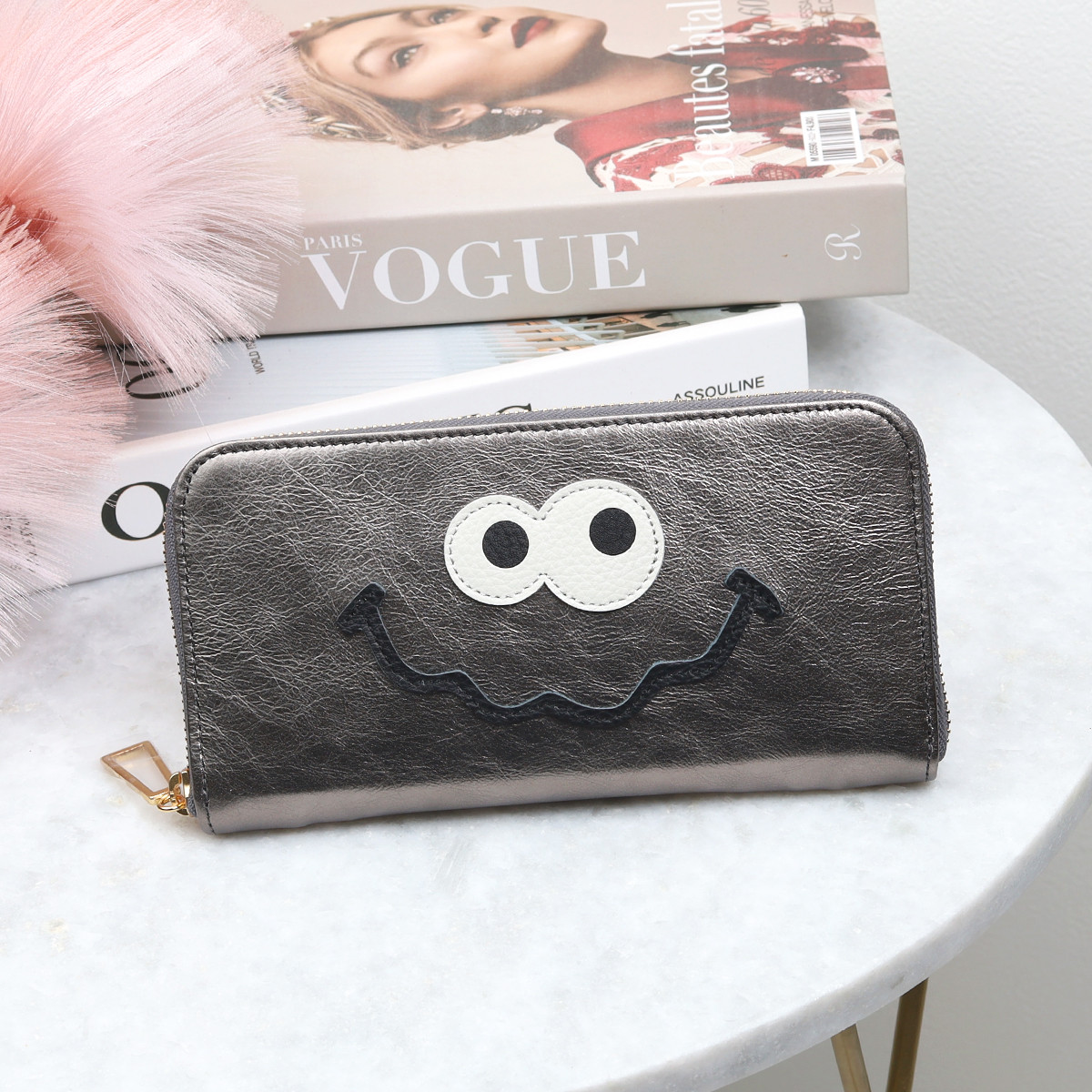 【ミラーメタリック/キョロメ長財布】思わず誰かに見せたくなるモンスター財布/長財布【キョロメver.】