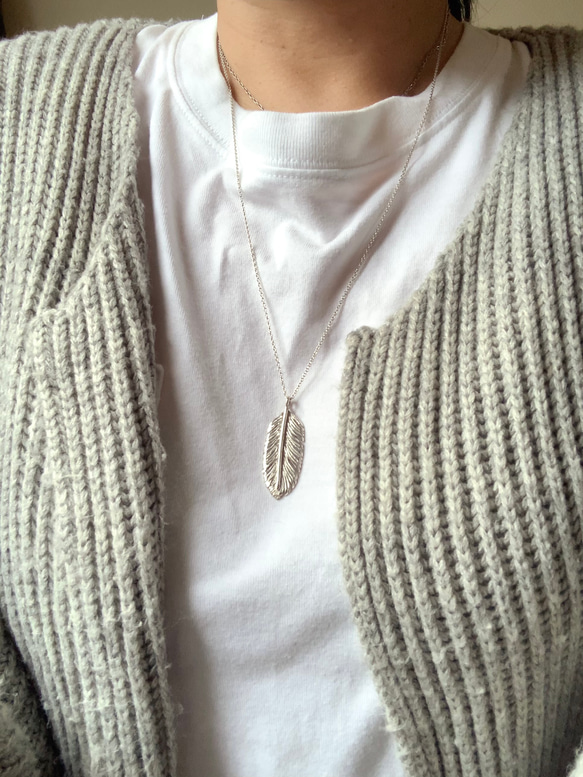 羽根のペンダント | シルバーネックレス| Basic |Silver950 7枚目の画像