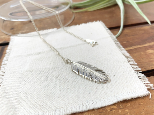 羽根のペンダント | シルバーネックレス| Basic |Silver950 5枚目の画像