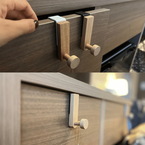 木製ドアハンガー 収納フック 9枚目の画像