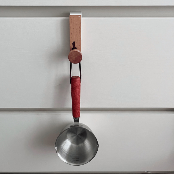 木製ドアハンガー 収納フック 4枚目の画像