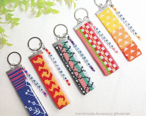 24】 鬼 名前入り ネーム入り モチーフ キャラクター ミサンガ