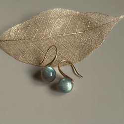 ラブラドライトドロップピアス/ 金具変更可（シルバー・イヤリング・ステンレス） 3枚目の画像