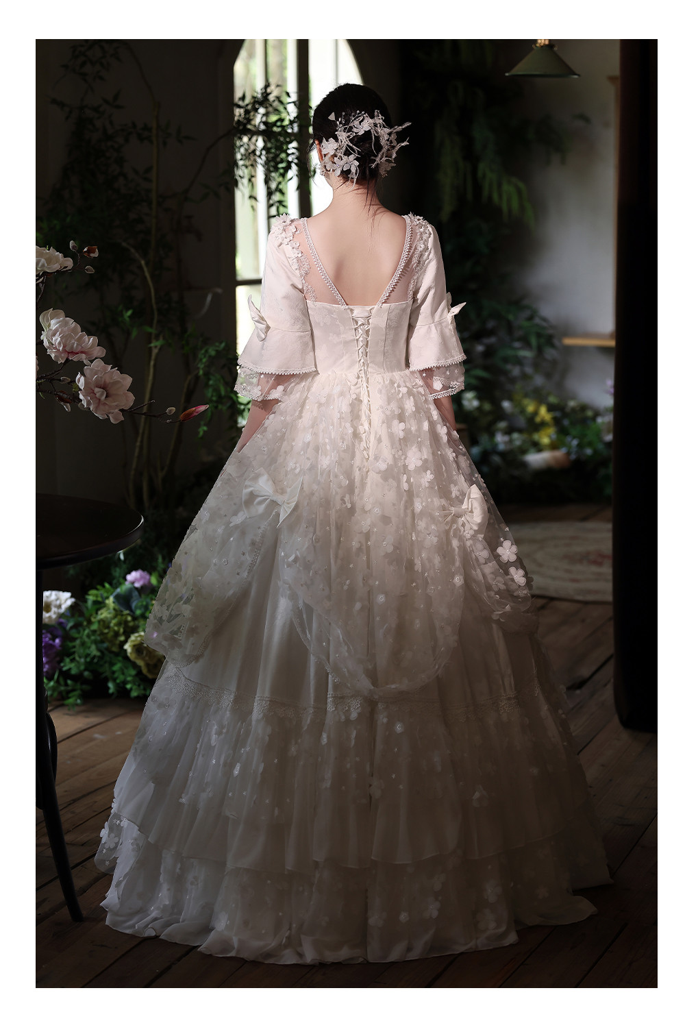 綺麗 白 ウェディングドレス おしゃれ プリンセス 可愛い パーティー 結婚式 花嫁 演奏会 前撮り 披露宴 A7051