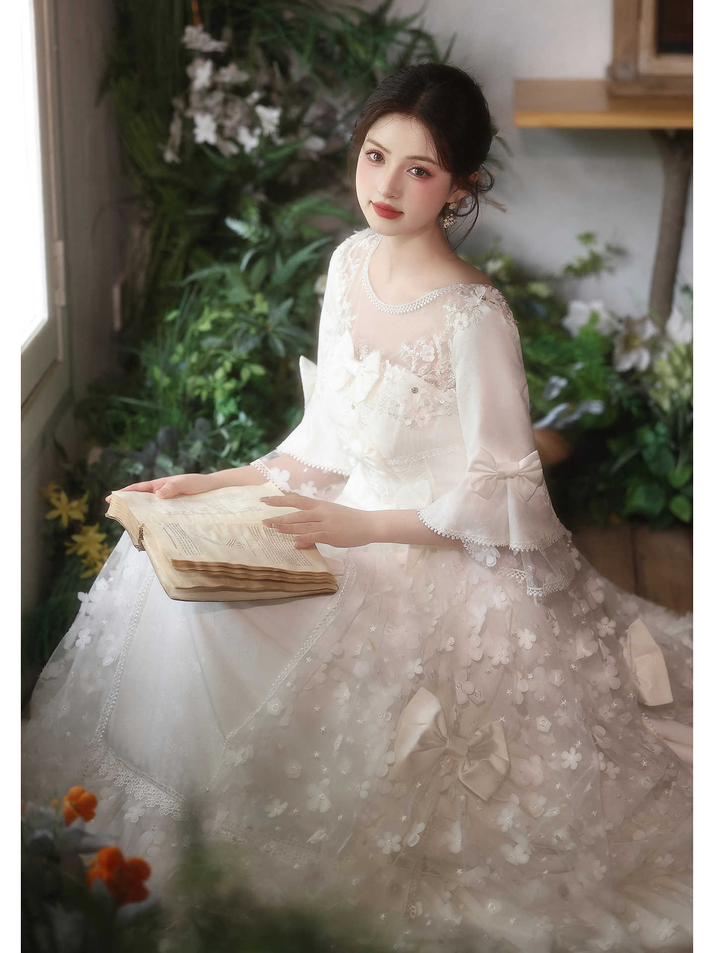 綺麗 白 ウェディングドレス おしゃれ プリンセス 可愛い パーティー 結婚式 花嫁 演奏会 前撮り 披露宴 A7051