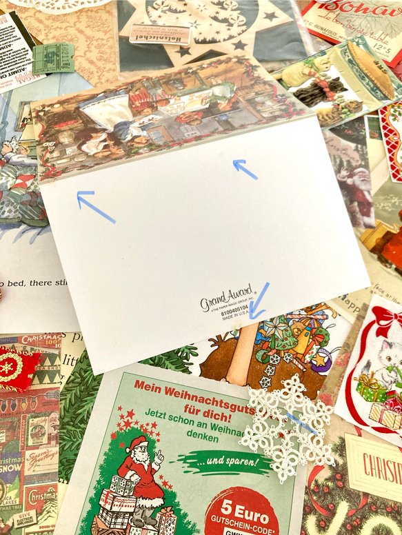 ⭐︎.。Merry Christmas (*´˘`*)♡ コラージュ素材（外国切手、クロモス、チケット、ポストカード等A 11枚目の画像