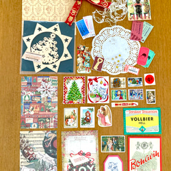 ⭐︎.。Merry Christmas (*´˘`*)♡ コラージュ素材（外国切手、クロモス、チケット、ポストカード等A 9枚目の画像