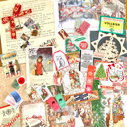 ⭐︎.。Merry Christmas (*´˘`*)♡ コラージュ素材（外国切手、クロモス、チケット、ポストカード等A 5枚目の画像