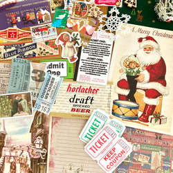 ⭐︎.。Merry Christmas (*´˘`*)♡ コラージュ素材（外国切手、クロモス、ポストカード、チケット等B 6枚目の画像