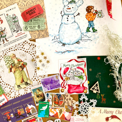 ⭐︎.。Merry Christmas (*´˘`*)♡ コラージュ素材（外国切手、クロモス、ポストカード、チケット等B 4枚目の画像
