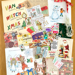 ⭐︎.。Merry Christmas (*´˘`*)♡ コラージュ素材（外国切手、クロモス、ポストカード、チケット等B 2枚目の画像