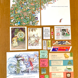 ⭐︎.。Merry Christmas (*´˘`*)♡コラージュ素材/海外のクロモス、チケット、切手、ポストカード等C 7枚目の画像
