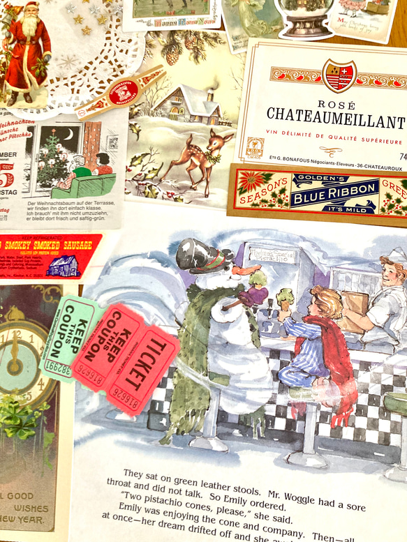 ⭐︎.。Merry Christmas (*´˘`*)♡コラージュ素材/海外のクロモス、チケット、切手、ポストカード等C 6枚目の画像