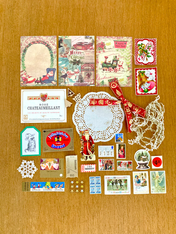 ⭐︎.。Merry Christmas (*´˘`*)♡コラージュ素材/海外のクロモス、チケット、切手、ポストカード等C 9枚目の画像