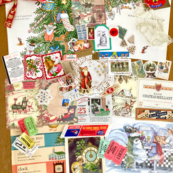 ⭐︎.。Merry Christmas (*´˘`*)♡コラージュ素材/海外のクロモス、チケット、切手、ポストカード等C 2枚目の画像