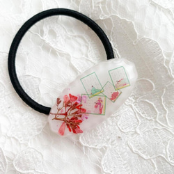 882】ポピーレッド グランドピアノキーホルダー オーロララメ