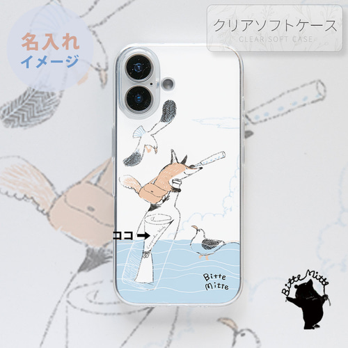 きつねのスマホカバー iPhone17 ケース 鳥 スマホケース・カバー Case